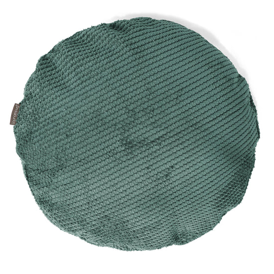 Kuddfodral Rund 50cm - Pom-pom Mossgrön01