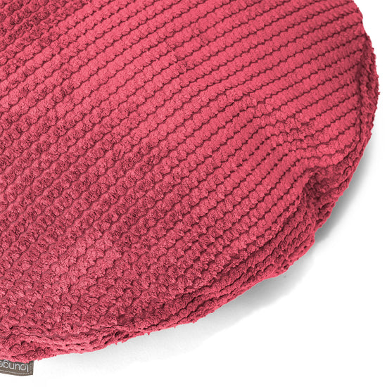 Kuddfodral Rund 50cm - Pom-pom Pastellröd 02
