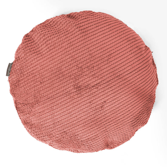 Kuddfodral Rund 50cm - Pom-pom Pumpaorange01