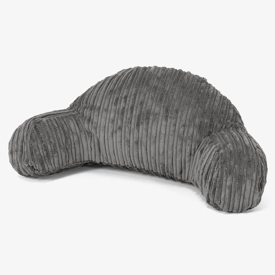 Läskudde med Högt Ryggstöd för Barn - Klassisk Manchestertyg Grafitgrå 01