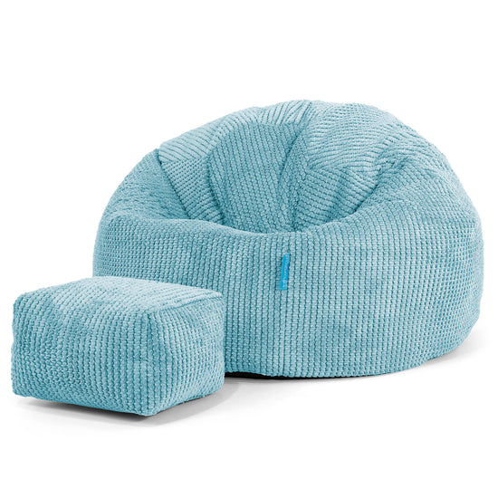 Klassisk Sittsäck Stol Barn 1-5 år - Pom-pom Turkos 02