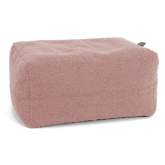 Liten Fotpall - Boucle Rosa 01