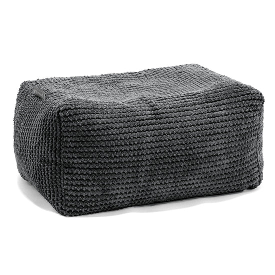 Liten Fotpall - Pom-pom Svart 01