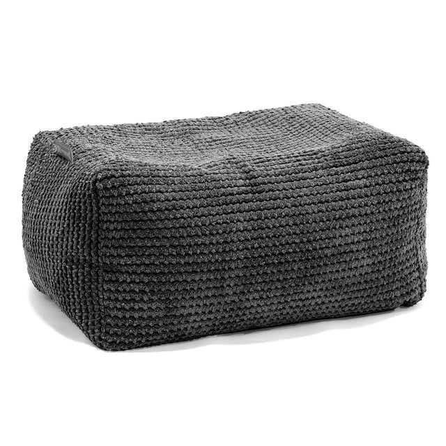 Liten Fotpall - Pom-pom Svart 01