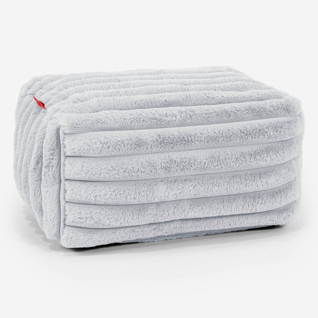 Liten Fotpall - Ultraplyschmanchestertyg Ankäggsblå 01