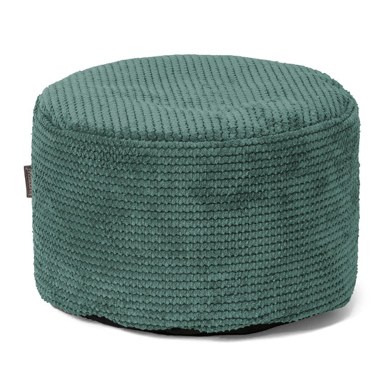 Liten Rund Fotpall - Pom-pom Mossgrön01