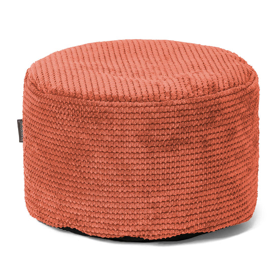 Liten Rund Fotpall - Pom-pom Pumpaorange01