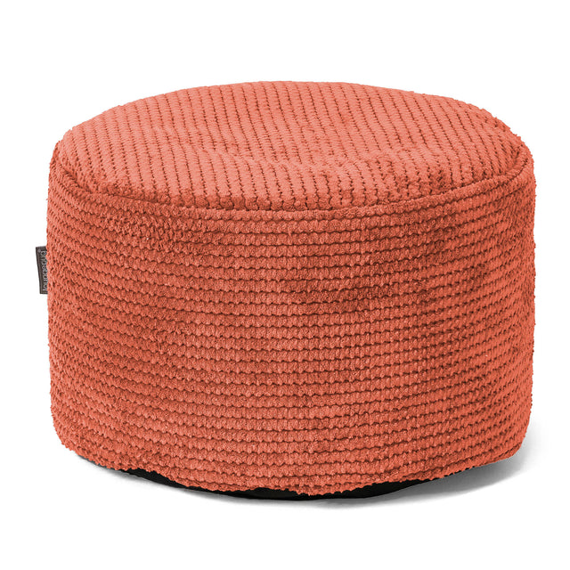 Liten Rund Fotpall - Pom-pom Pumpaorange01
