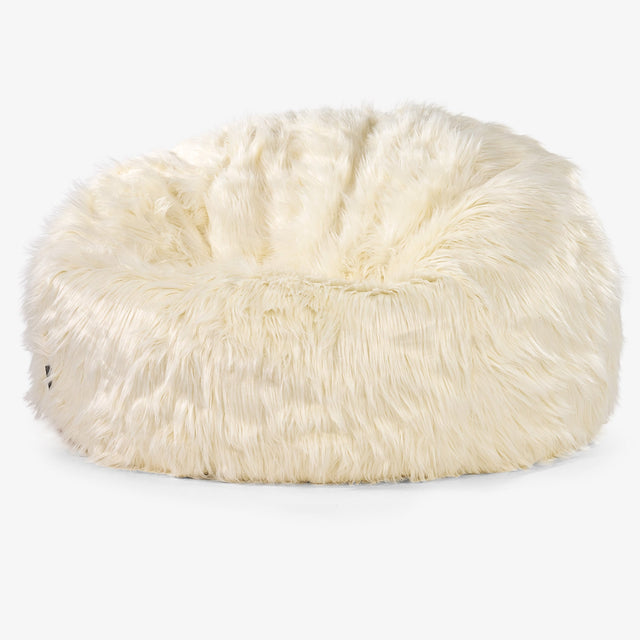 Klassisk Saccosäck Soffa Ersättningsöverdrag - Mongoliskt Fuskpäls 01