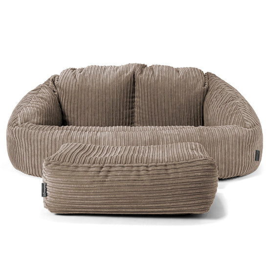 Saccosäck Soffa Bubble - Klassisk Manchestertyg Duvgrå 02