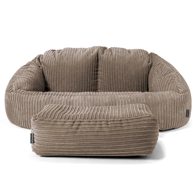 Saccosäck Soffa Bubble - Klassisk Manchestertyg Duvgrå 02