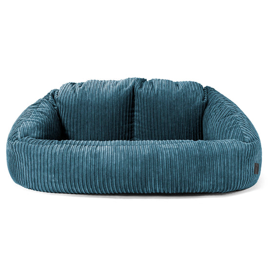 Saccosäck Soffa Bubble - Klassisk Manchestertyg Marinblå 01