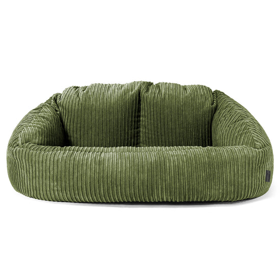 Saccosäck Soffa Bubble - Klassisk Manchestertyg Skogsgrön 01