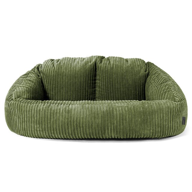 Saccosäck Soffa Bubble - Klassisk Manchestertyg Skogsgrön 01