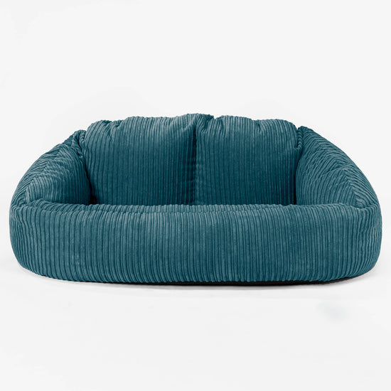 Saccosäck Soffa Bubble - Klassisk Manchestertyg Teal 01
