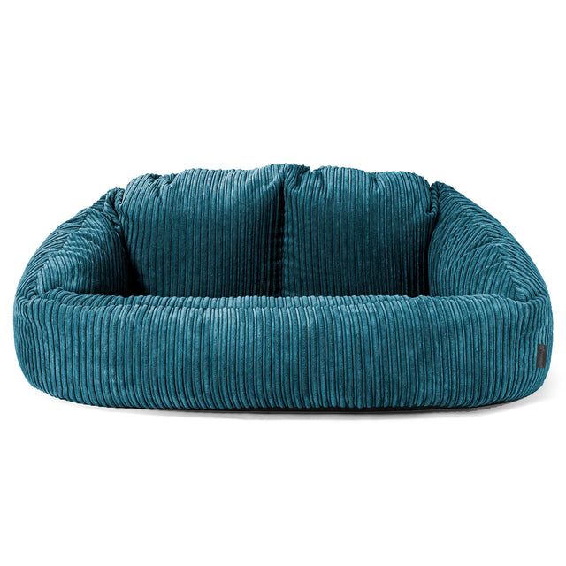 Saccosäck Soffa Bubble - Klassisk Manchestertyg Teal 01