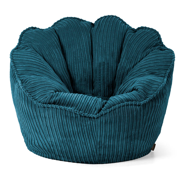 Natalia Saccosäckstol - Manchestertyg Teal 01