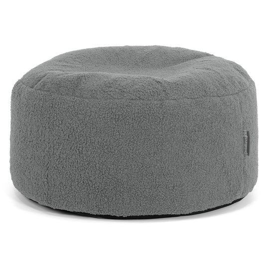 Ottomanpuff med Bricka - Boucle Grå - 02