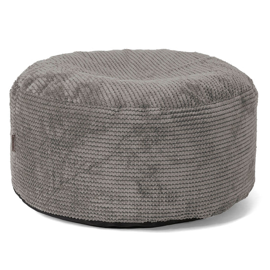 Ottomanpuff med Bricka - Pom-pom Mörkgrå - 02