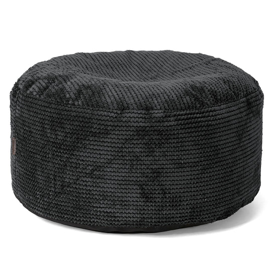 Ottomanpuff med Bricka - Pom-pom Svart - 02