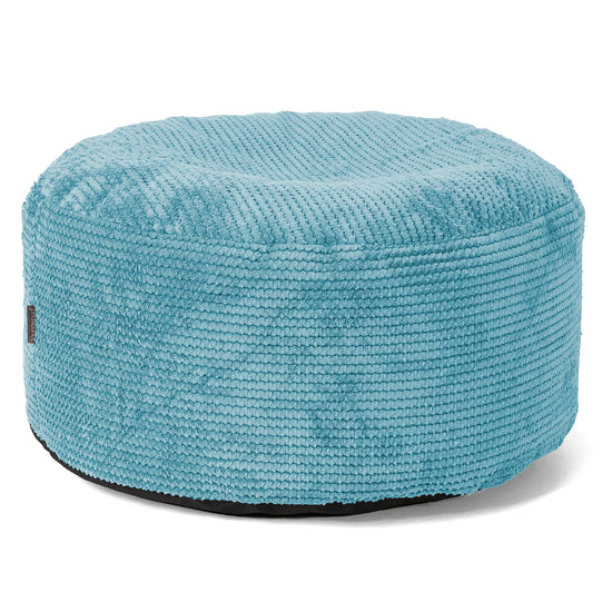 Ottomanpuff med Bricka - Pom-pom Turkos - 02