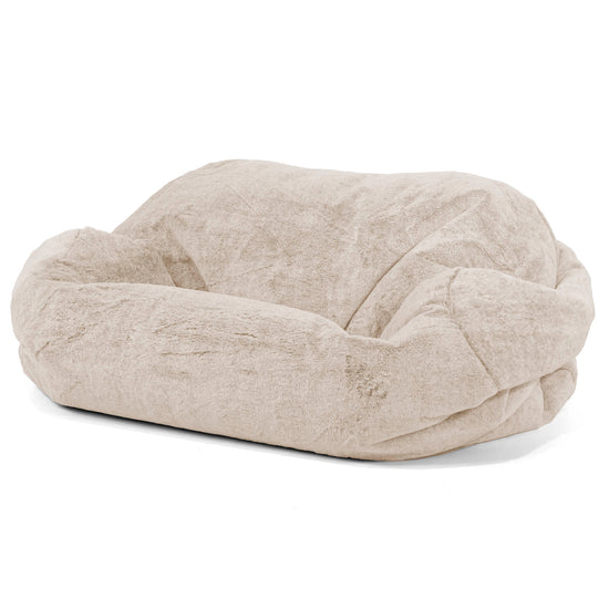 Sabine Saccosäcksoffa - Fuskkaninpäls Gyllenbrun 01