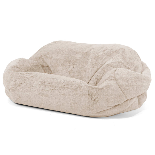 Sabine Saccosäcksoffa - Fuskkaninpäls Gyllenbrun 01