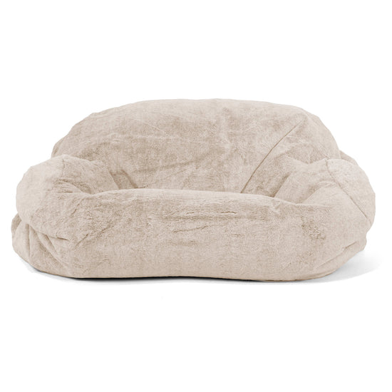 Sabine Saccosäcksoffa - Fuskkaninpäls Gyllenbrun 02