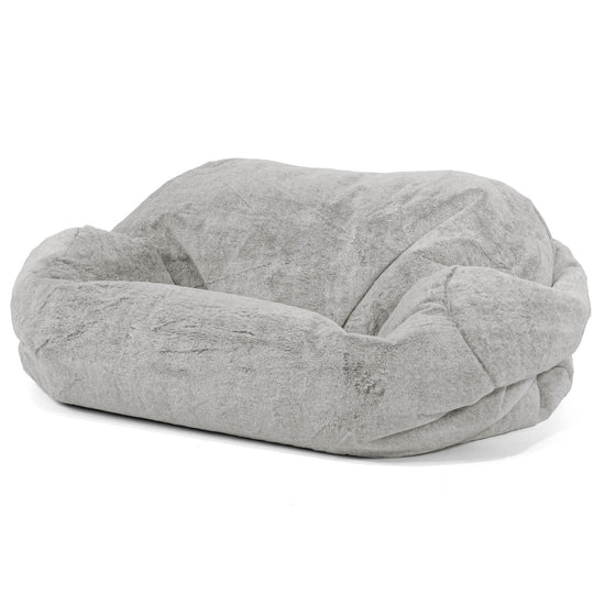 Sabine Saccosäcksoffa - Fuskkaninpäls Ljusgrå 01
