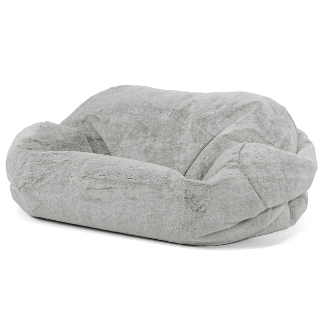 Sabine Saccosäcksoffa - Fuskkaninpäls Ljusgrå 01
