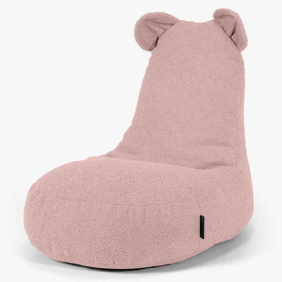 Saccosäck Barn med Djurmotiv Björn 2-6 år - Boucle Rosa 01