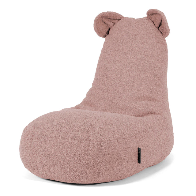 Saccosäck Barn med Djurmotiv Björn 2-6 år - Boucle Rosa 01