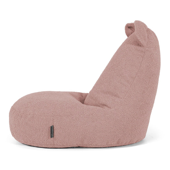 Saccosäck Barn med Djurmotiv Björn 2-6 år - Boucle Rosa 02