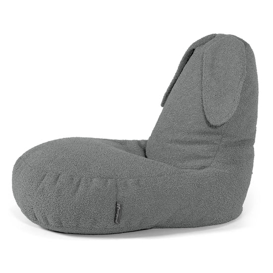Saccosäck Barn med Djurmotiv Kanin 2-6 år - Boucle Grå 02