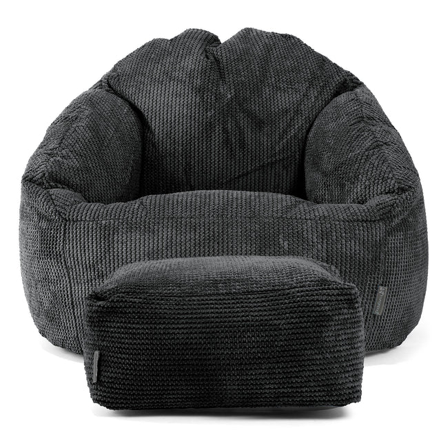 Saccosäck Bubble - Pom-pom Svart 02