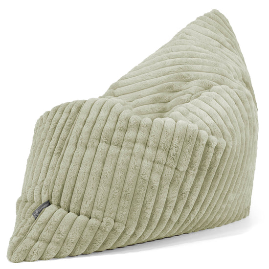 Saccosäck Kudde XXL - Ultraplyschmanchestertyg Salviagrön 02