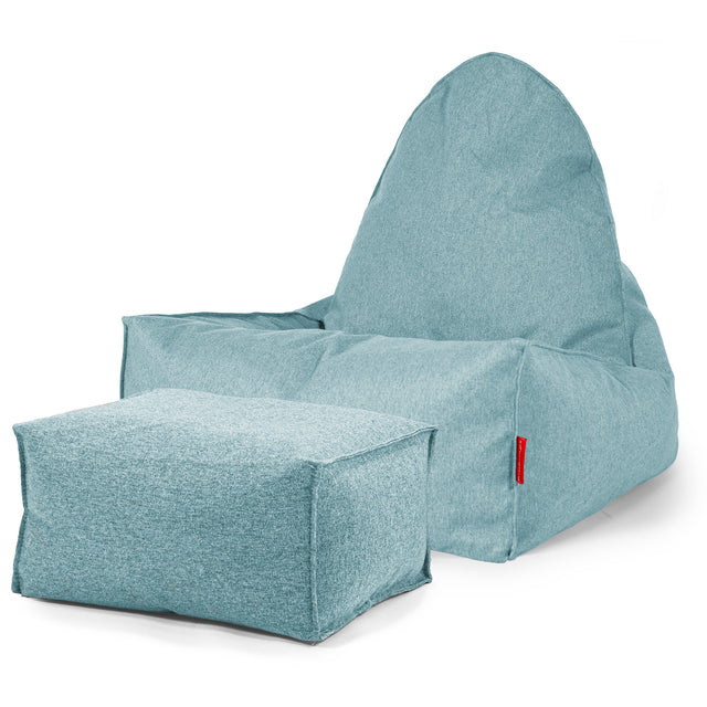 Saccosäck Scandi Lounger - Interalli-ull Cyan 02