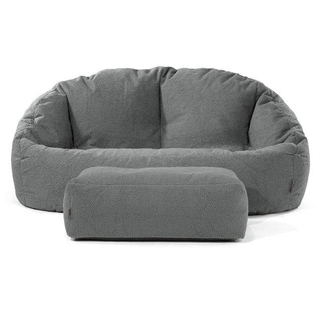 Saccosäck Soffa Bubble - Boucle Grå 02