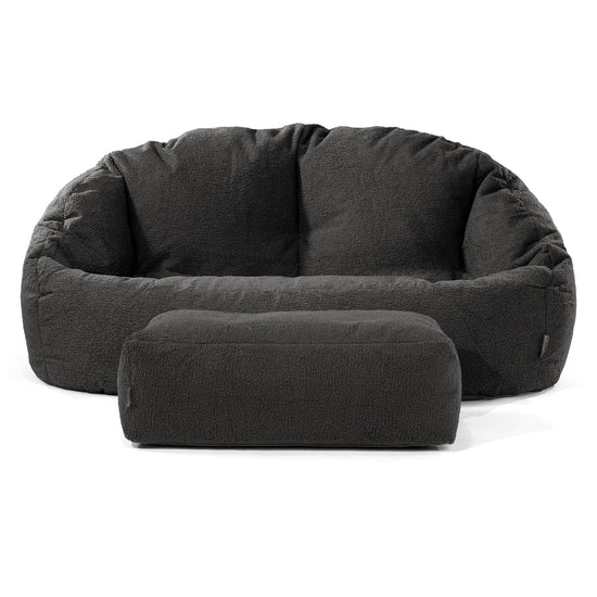Saccosäck Soffa Bubble - Boucle Grafitgrå 02