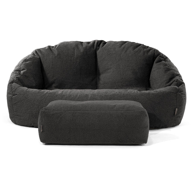 Saccosäck Soffa Bubble - Boucle Grafitgrå 02