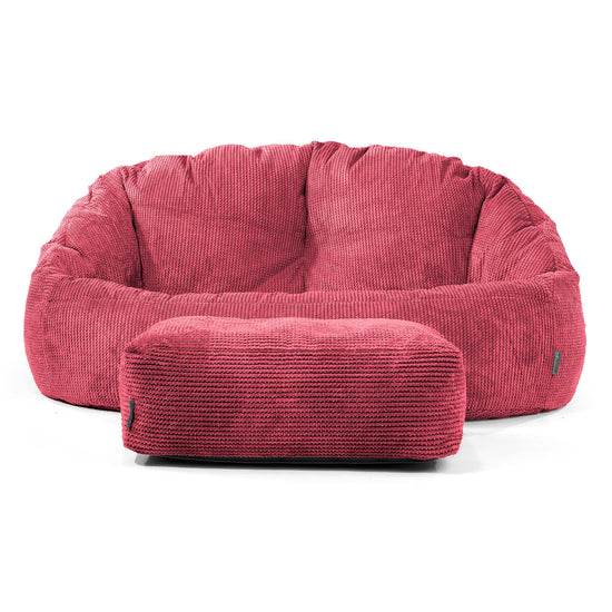 Saccosäck Soffa Bubble - Pom-pom Pastellröd 02