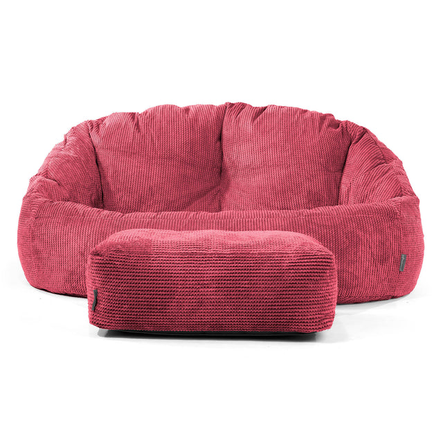 Saccosäck Soffa Bubble - Pom-pom Pastellröd 02