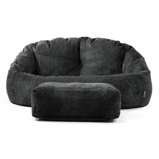 Saccosäck Soffa Bubble - Pom-pom Svart 02