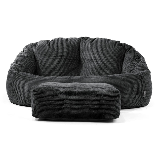 Saccosäck Soffa Bubble - Pom-pom Svart 02