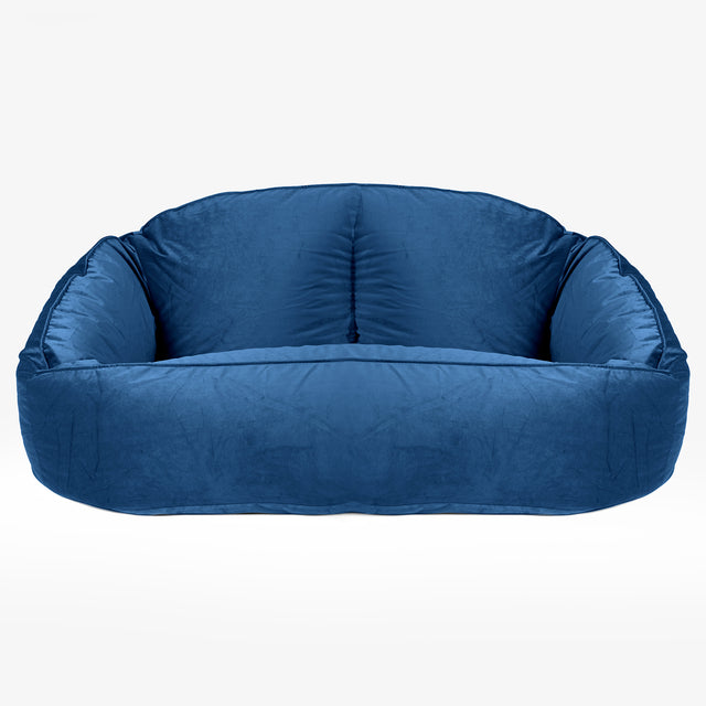 Saccosäck Soffa Bubble - Sammet Navy 01