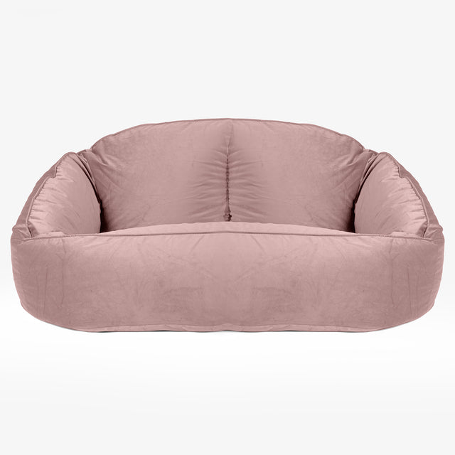 Saccosäck Soffa Bubble - Sammet Rosa 01