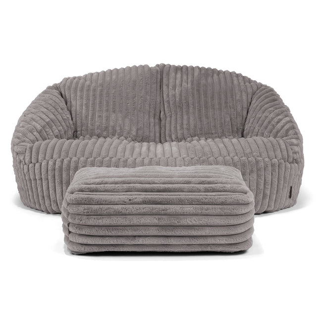 Saccosäck Soffa Bubble - Ultraplyschmanchestertyg Grå 02