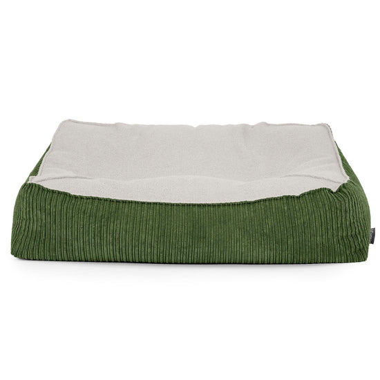 Saccosäcksoffan Sloucher - Boucle & Manchestertyg Skogsgrön 02