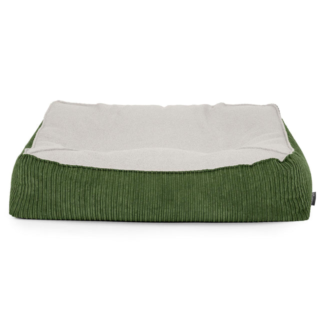 Saccosäcksoffan Sloucher - Boucle & Manchestertyg Skogsgrön 02
