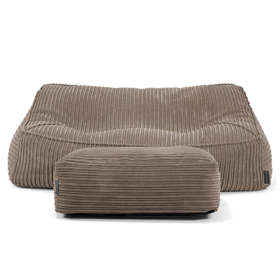 Saccosäcksoffan Sloucher - Klassisk Manchestertyg Duvgrå 02